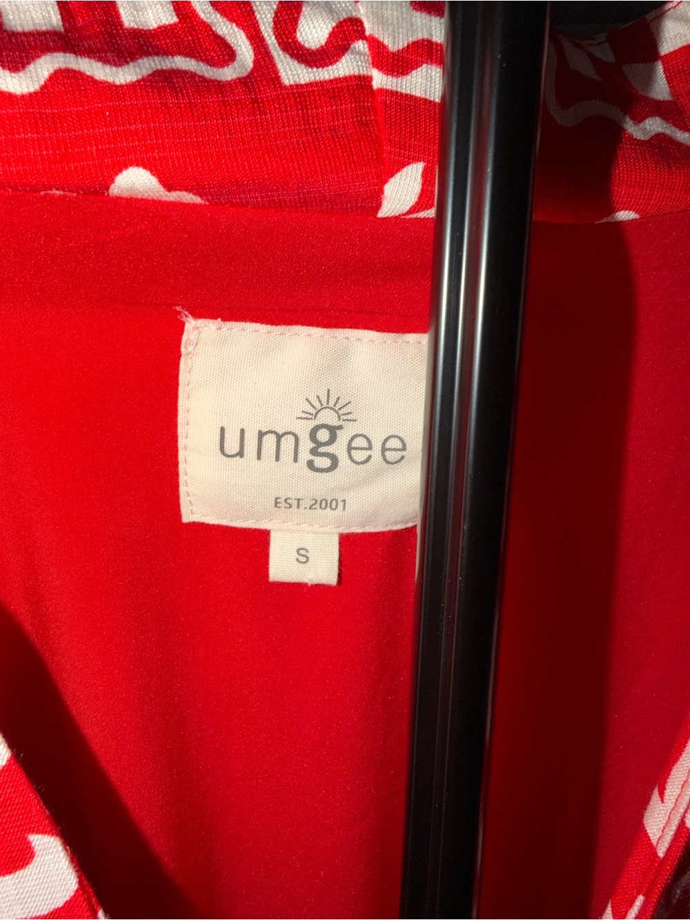Fun- Umgee Red & White Floral Print Sleeveless Midi Dress. Worn Once. Small. - Picture 6 of 7